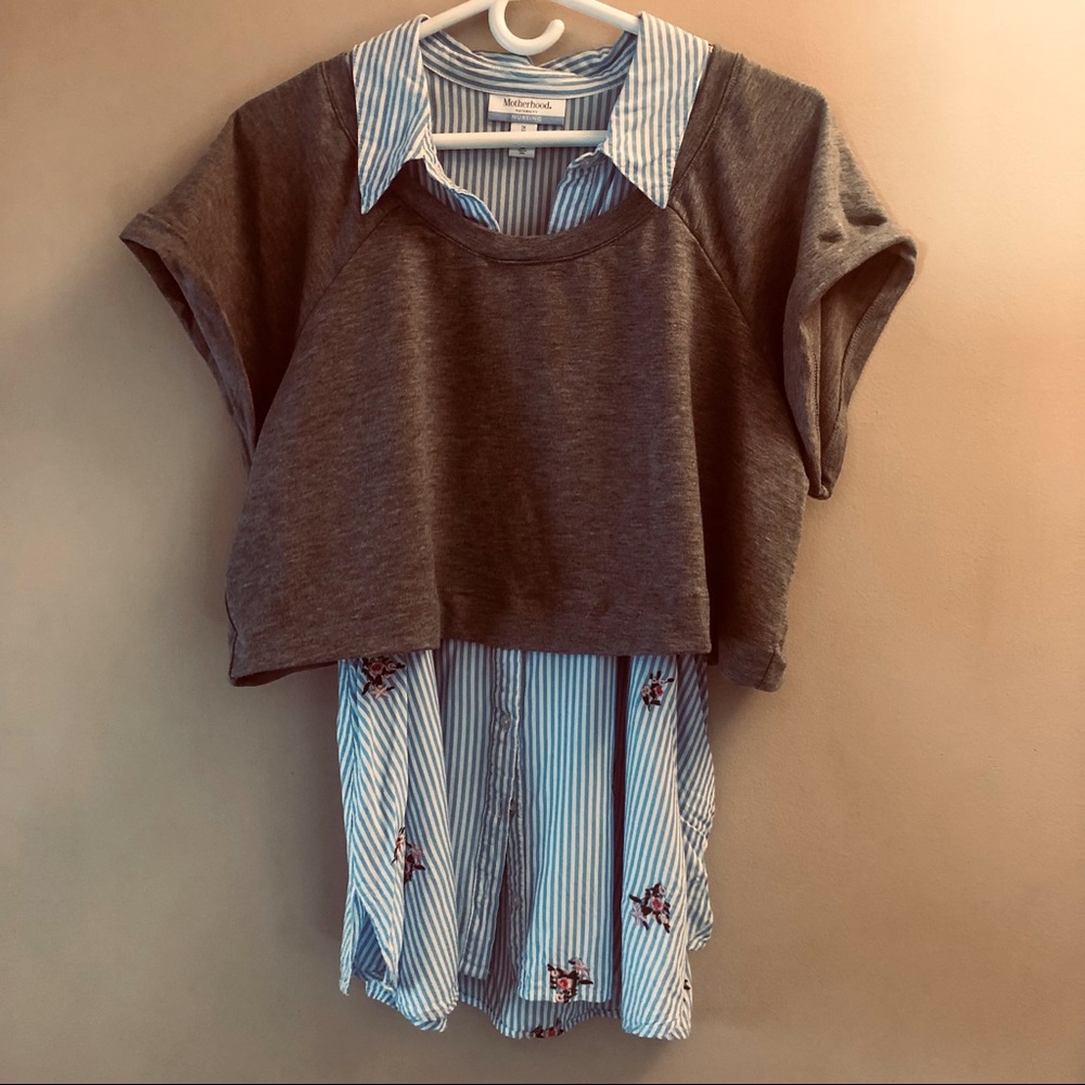 Motherhood Maternity Nursing 2fer Top